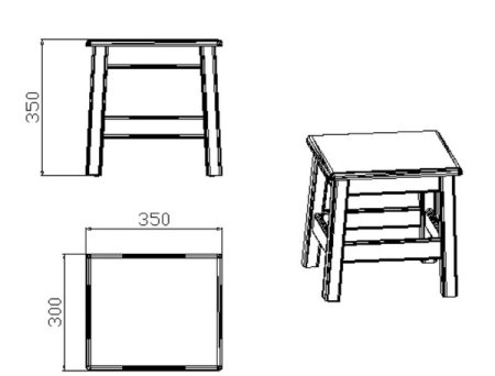 Табурет Nika ТС чертеж