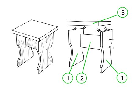 Сборка табуретки