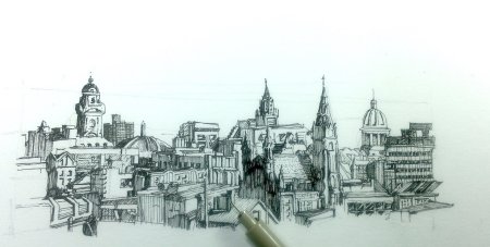 Эскиз исторического города