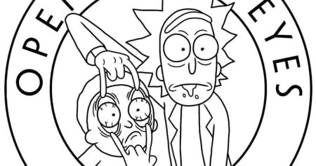 Рик и Морти ч/б