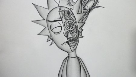 Рик Санчес карандашом