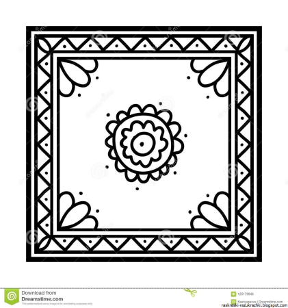 Цветочный ковер раскраска