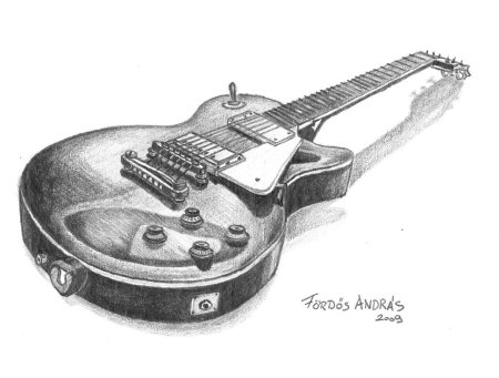 Gibson les Paul гитара рисунок