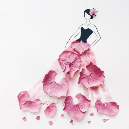 Платье из цветов