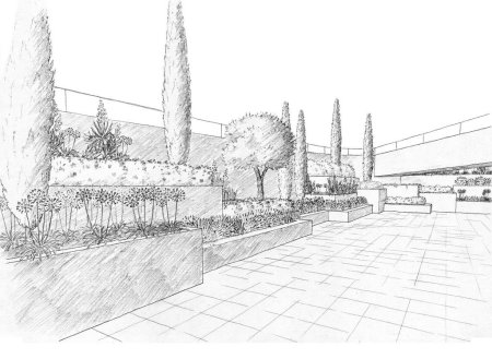 Ландшафт рисунок карандашом