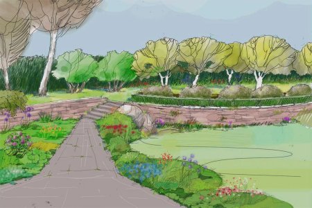 Ландшафт рисунок