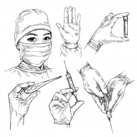Предметы медицины эскиз