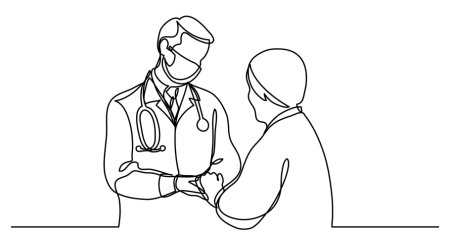 Раскраска врач и пациент