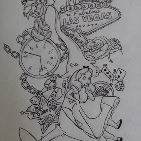 Алиса карандашом