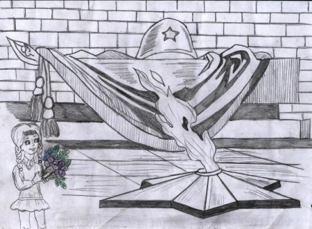 Памятник солдату рисунок