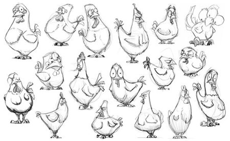 Курица скетч