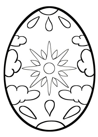 Раскраска пасхальное яйцо для детей 3-4 года