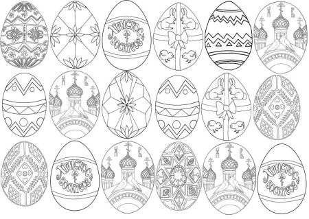 Пасхальное яйцо раскраска для детей