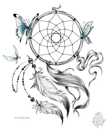 Ловец снов тату эскиз