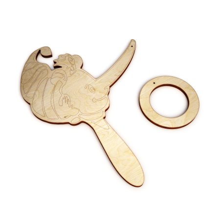 Деревянная игрушка Буратино с кольцом