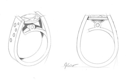 Технический эскиз ювелирного изделия