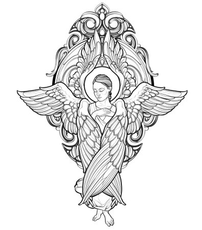 Ангел хранитель эскиз