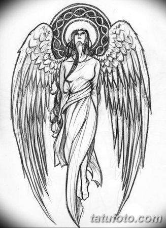 Ангел тату эскиз