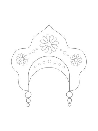 Кокошник рисунок