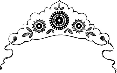 Кокошник трафарет