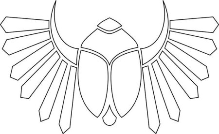 Скарабей символ древнего Египта раскраска