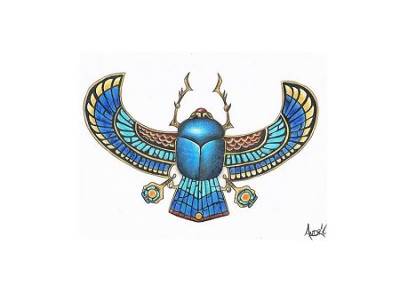 Древнеегипетское ожерелье со скарабеем