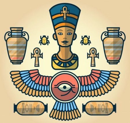 Эскиз украшения в египетском стиле