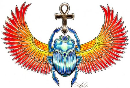 Скарабей Египетский эскиз тату