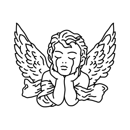 Ангелок тату эскиз
