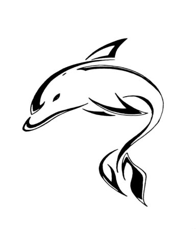 Дельфин эскиз рисунок (47 фото)