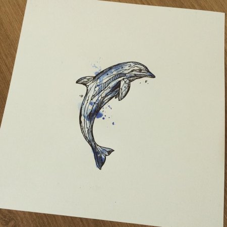 Татуировка Дельфин эскиз