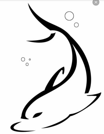 Тату Дельфин эскизы