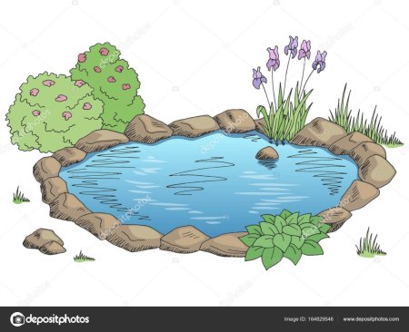 Эскиз искусственного водоема