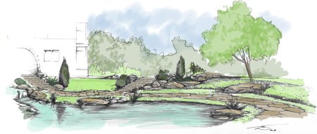 Эскиз пруда