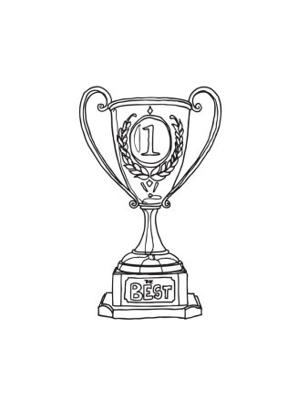 Кубок раскраска для детей