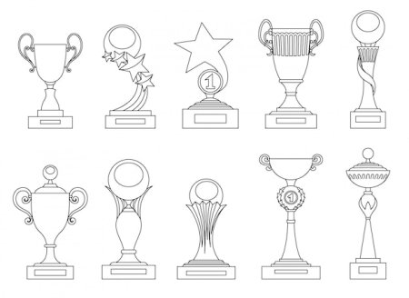 Кубок награда раскраска