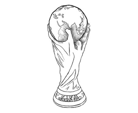 Кубок чемпионата мира по футболу нарисовать
