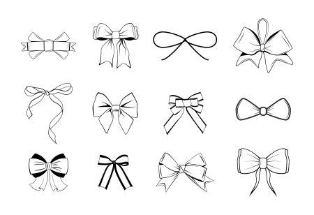 Бантик маленький эскиз