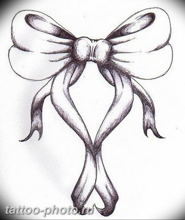 Эскиз тату бант