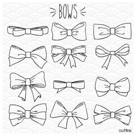 Бантик рисунок легкий