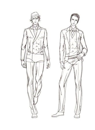 Эскизы мужской одежды