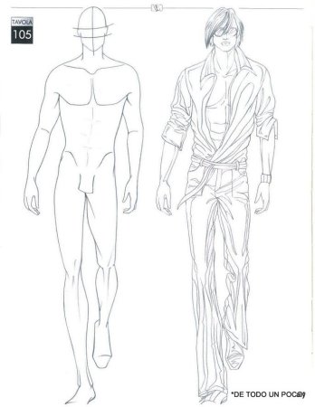 Мужская модель для рисования одежды