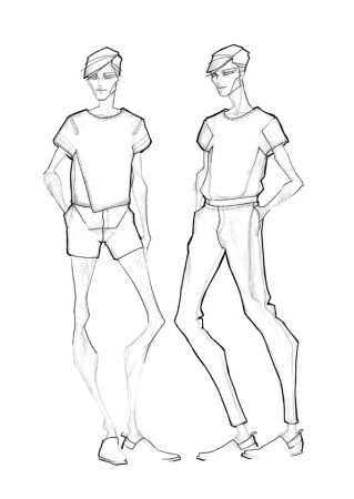 Зарисовки моделей одежды