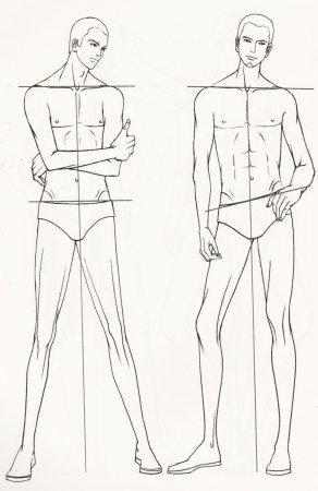 Наброски эскизов одежды