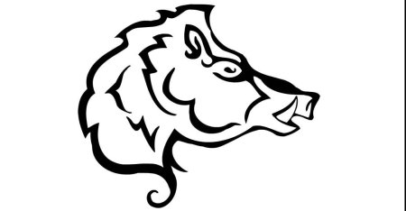 Стилизованная голова кабана