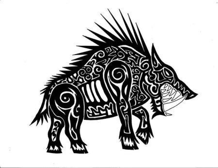 Тату кабан Кельт