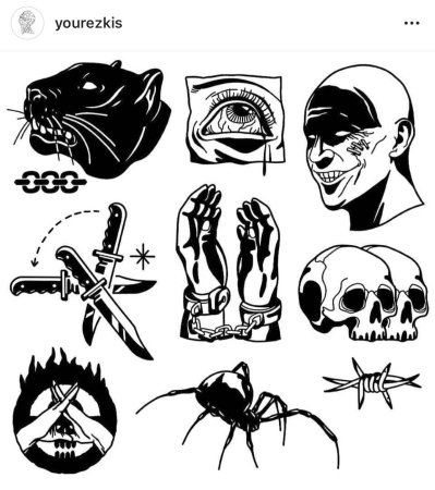 Правые тату эскизы