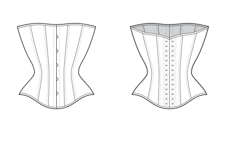 Флэт скетч корсет