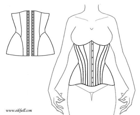 Сборочный чертеж корсета