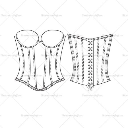 Технический эскиз корсета